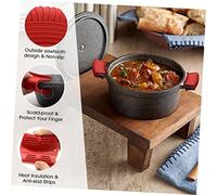 Ipetboom Set de Protections Poignées Silicone Antidérapantes et Isolantes pour Casseroles Résistantes Chaleur Flexibles et Faciles à Nettoyer Adaptées pour Wok Poêles et Faitouts