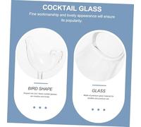 Ipetboom Set de Verres à Vin Verre Transparent Oiseau pour Cocktails et Célébrations