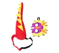 Ipetboom Set Déguisement Dinosaure Garçon Fille Masque Tricératops et Queue pour Jeux de Rôle Fête Danniversaire et Cosplay