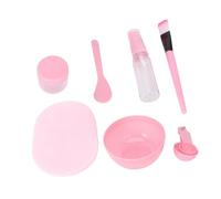 Ipetboom Set Outils DIY pour Masque Facial Rose Bol Spatule Pinceau Doux Bouteilles et Jauges pour Soin Peau Kit Complet pour Mélange et Application Précise