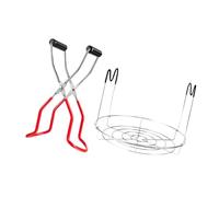 Ipetboom Set Support Bocaux Acier Inoxydable Panier Bocaux Résistant Chaleur pour et Levage Facile des Conserves