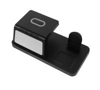 Ipetboom Station de Charge sans Fil avec Horloge et Veilleuse Charge Rapide 15W Compatible Smartphone Design Compact Noir pour Bureau et Voyage