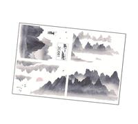 Ipetboom Sticker Mural Autocollant Décoratif Aquarelle pour Salon Chambre Peint Auto-adhésif Résistant Facile à Nettoyer Trace Set