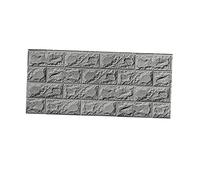 Ipetboom Sticker Mural Brique Autocollant Mural Adhésif Mousse Pet Gris pour Salon Chambre Cuisine Décoration Moderne Effet Réaliste