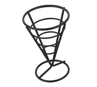 Ipetboom Support à Frites Acier Inoxydable Panier de Friture Noir pour Snacks Ustensile de Cuisine pour Restaurants et Bars Accessoire de pour Frites et Snacks