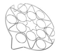 Ipetboom Support Cuisson Vapeur Œufs Acier Inoxydable à Support Œufs Multifonction Trois Rack Vapeur et Aliments Ustensile Cuisine Inox