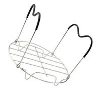 Ipetboom Support de Cuisson Vapeur Inox avec Poignée Silicone Panier Vapeur Multifonction pour Autocuiseur et Cocotte Ustensile Cuisine Professionnel Compatible Four