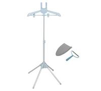 Ipetboom Support de Défroisseur Vapeur Réglable 84-160 Cm Gris avec Présentoir à Vêtements Rotatif 360° et Accessoires pour Maison, Bureau et Voyage, Support de Repassage à Vapeur Solide