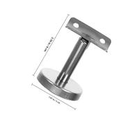 Ipetboom Support de Main Courante Mural en Acier Inoxydable 304 Fixation Murale Droite 60 MM Support Robuste pour Escalier Intérieur Installation Facile Usage Domestique et Commercial