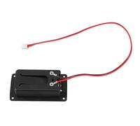 Ipetboom Support de Pile 9v pour Guitare Électrique Connecteur 2 Broches, Boîtier en Plastique Noir Compatible Pick-ups Actifs, Compartiment Batterie Solide pour Accessoires D'instrument