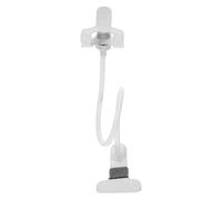 Ipetboom Support de Téléphone Portable à Bras Long Flexible Pince Robuste Blanc Compatible Toutes Tailles Chevet et Bureau pour Visionnage sans Utilisation des Mains Lecture et Appels