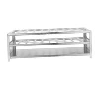 Ipetboom Support de tubes à essai en aluminium à 40 emplacements pour tubes à essai, pour équipements de laboratoire, formations et expériences.