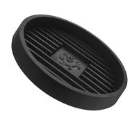 Ipetboom Support de Ventouse Wc Antidérapant Noir Bac Récupérateur de Gouttes Rond pour Séchage Plateau Compact pour Salle de Bain Cuisine Rangement Hygiénique Pratique