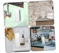 Ipetboom Support Essuie-Tout Transparent Acrylique avec Socle Rond Distributeur de Papier Essuie-Mains Stable et Facile à Nettoyer pour Cuisine et Salle de Bain Support de Rouleau de