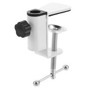 Ipetboom Support Lampe de Bureau à Pince en Alliage D’Aluminium avec Base Métallique Blanche 45 CM Bras Rotatif 360° Réglable Accessoire pour Lampe LED et Diffuseur D’Huiles