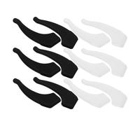 Ipetboom Support Lunettes Antidérapant en Silicone Taille Moyenne Lot de 6 Paires 3 Noires 3 Blanches Coussinets Confortables pour Maintien des Lunettes Derrière L’Oreille et Soleil Usage