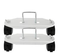 Ipetboom Support Mobile de Poulies Universelles pour Radiateur Bain D’Huile Kit de Roulettes Pivotantes 360° en Plastique et Fer Base Stable Antidérapante 2 Paires pour Chauffage