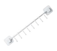 Ipetboom Support Mural Cuisine Crochets Blanc sans Perçage Rack Suspendu Multifonction pour Ustensiles Casseroles Poêles Organiseur Mural Gain de Place Polyvalent