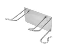 Ipetboom Support Mural en Acier Inoxydable pour Défroisseur Vapeur Portable et Sèche-Cheveux Format Compact Finition Brossée Organiseur Mural Multifonction pour Salle de Bain et