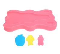 Ipetboom Support pour Bébé en Éponge Antidérapant Design Ergonomique et Ours Mignon, Coussin de Bain Sûr et Confortable pour -nés et Tout-Petits Plusieurs Styles