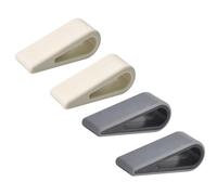 Ipetboom Support pour Ordinateur Portable Réglable en Silicone et Plastique, Lot de 4 Pièces Blanc et Noir, Support Surélevé Ergonomique Radiateur Intégré, Bureau et Refroidissement