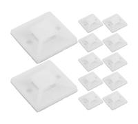 Ipetboom Supports de Câbles Auto-adhésifs Blancs Base à Ventouse, 100 Pièces, Organisateur de Câbles Solide pour Gestion des Cordons Électriques, Fixation sans Trace pour Bureau et Maison