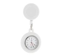 Ipetboom Table d'infirmière Montre-Bouton pour Les infirmières Horloge d'infirmière Clip de Montre infirmière Allaitement Travail Clip de Montre d'infirmière Montre médicale Quartz Blanche