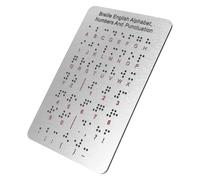 Ipetboom Tableau Apprentissage du Braille avec Points Relief Chiffres et Ponctuation Outil Éducation pour Débutants et Personnes Aveugles