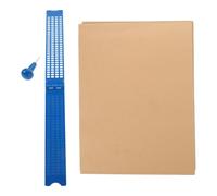 Ipetboom Tableau D’écriture Braille 4 Lignes 28 Cellules Bleu Foncé avec Stylet et 20 Feuilles, Kit D’apprentissage Braille Portable pour Déficients Visuels, Outil Scolaire Éducatif