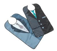 Ipetboom Tablier Bavoir Imperméable 2 Pièces pour Adultes et Seniors Lavables Protection Vêtements Repas