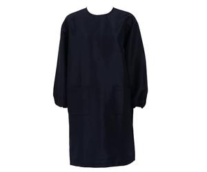 Ipetboom Tablier de Travail de Salon de Coiffure à Manches Longues, Vêtement Professionnel Noir Poches, Lavable et Séchage Rapide, Tablier de Cosmétologue pour Coupe, Coloration et Soins