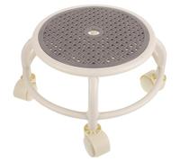 Ipetboom Tabouret Bas Rond Pivotant à roulettes Gris Petit Tabouret Roulant pour Pédicure et Manucure Siège Polyvalent Compact pour Maison et Salon de Beauté Facile à Déplacer et Stable