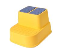 Ipetboom Tabouret Garçon Fille Plastique Double Antidérapant Marche Pied pour Toilette et Lavabo Siège de Bain Jaune pour Tout