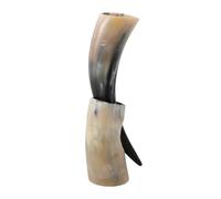 Ipetboom Tasse à Boire Corne de Bœuf Viking Vintage avec Support Capacité Résistance et Design Rétro pour Décoration Intérieure et