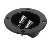 Ipetboom Terminal de Haut-Parleur pour Caisson de Basses Voiture, Boîtier en Bois Bornes à Ressort Rondes, Connecteur Audio Professionnel, Accessoire Robuste Compatible Véhicules