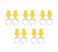 Ipetboom -Tête Flèche : 10 Nouveaux Bandeaux Amusants Pour Femmes Et Hommes Coiffe De Symbole Créatif Jaune Pour Festival Fête Concert Groupe De Soutien -Tête 12 6 X 5 5 X