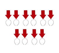 Ipetboom -Tête Flèche : 10 Nouveaux Bandeaux Amusants Pour Femmes Et Hommes Coiffe Rouge À Symbole Créatif Pour Festival Fête Concert Groupe De Soutien 12 6 X 5 5 X 0 6 Pouces