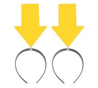 Ipetboom -Tête Flèche : 14 Nouveaux Bandeaux Amusants Pour Femmes Et Hommes Coiffe De Symbole Créatif Jaune Pour Festival Fête Concert Groupe De Soutien -Tête 12 6 X 5 5 X