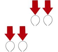 Ipetboom -Tête Flèche : 4 Nouveaux Bandeaux Amusants Pour Femmes Et Hommes Coiffe Rouge À Symbole Créatif Pour Festival Fête Concert Groupe De Soutien 12 6 X 5 5 X 0 6 Pouces