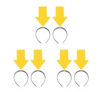 Ipetboom -Tête Flèche : 6 Nouveaux Bandeaux Amusants Pour Femmes Et Hommes Coiffe De Symbole Créatif Jaune Pour Festival Fête Concert Groupe De Soutien -Tête 12 6 X 5 5 X