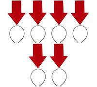 Ipetboom -Tête Flèche : 6 Nouveaux Bandeaux Amusants Pour Femmes Et Hommes Coiffe Rouge À Symbole Créatif Pour Festival Fête Concert Groupe De Soutien 12 6 X 5 5 X 0 6 Pouces