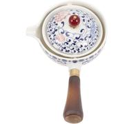 Ipetboom Théière en Céramique Traditionnelle Chinoise Poignée Latérale Fonction Rotative 360° Capacité Moyenne pour Maison et Bureau Pot à Thé Rétro pour Service de Thé Quotidien