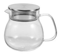 Ipetboom Théière Verre avec Infuseur Résistante à Usure Poignée Ergonomique Anti-brûlure Tisanière Transparente pour Infusion Claire à Domicile