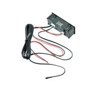 Ipetboom Thermomètre Numérique de Voiture avec Horloge LED Voltmètre et Affichage Température Nocturne Module Électronique Haute Précision Couleur Verte Accessoires Auto pour Tableau