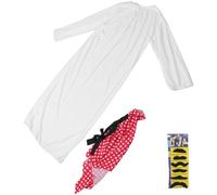 Ipetboom Thobe pour Homme Musulman Vêtements Arabes Traditionnels Accessoire de Cosplay Dubaï Costume Arabe pour Homme avec Foulard