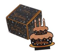 Ipetboom Tirelire à Gâteau Joyeux Anniversaire Boîte Cadeau Pour Gâteau Boîte à Billets Fournitures De Décoration De Accessoire Anniversaire