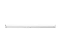 Ipetboom Tringle à Vêtements Télescopique en Métal Blanc, Support Ovale Réglable 42-70 Cm, Barre de Penderie Extensible pour Armoire, Installation Murale Facile, Rangement Dressing