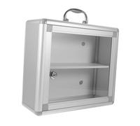 Ipetboom Trousse à Remède Portable en Alliage D'aluminium Petite Taille, Boîte à Verrouillage Mural Sécurisée, Rangement Hiérarchique pour Pharmacie Domestique, Utilisation Communautaire Et Scolaire