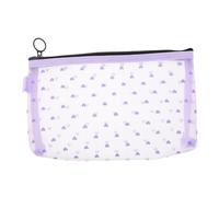 Ipetboom Trousses de Toilette Petits Sacs à Fermeture éclair Petite Trousse de Maquillage Trousse de Voyage pour Articles de Toilette Petite Pochette zippée Filet de Nylon Lavande