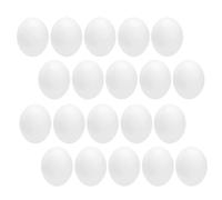 Ipetboom Œufs de Simulation Réalistes en Plastique Blanc, Lot de 24 Pièces, Accessoires pour Nichoirs et Élevage D’Oiseaux, Dissuasion de Ponte pour Perroquets en Volières